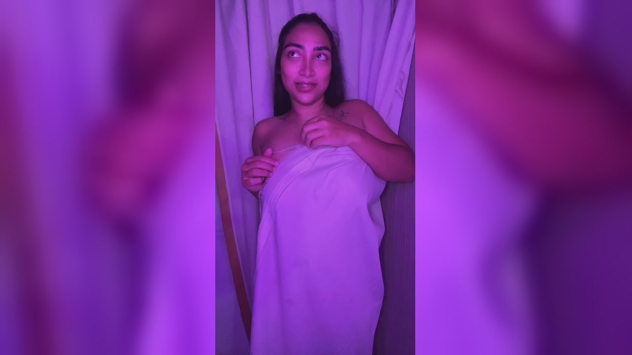 Curvy Brunette Teases Her Big Tits On Webcam