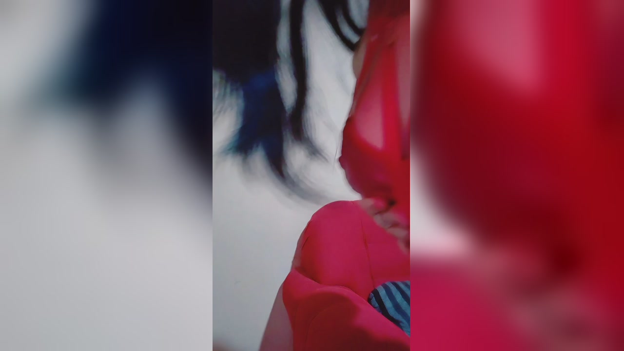 Curvy Brunette Teases Her Big Ass In Red Lingerie