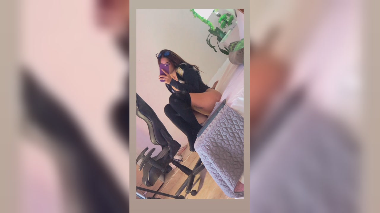 Brunette In Thong Teases Her Wet Pussy On Webcam